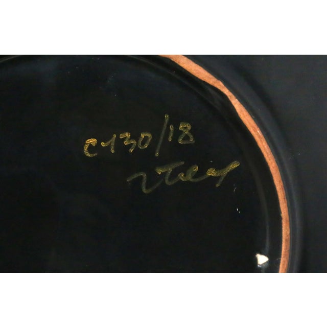 Black 1950's Aldo Londi for Bitossi Square Matte Black Enameled Ceramic Ashtrays - a Pair For Sale - Image 8 of 11