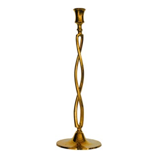 Ralph Lauren Hollinsworth Twisted Brass Candlestick For Sale