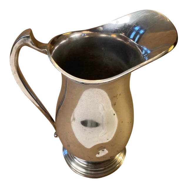 Vintage Sheffield Silverplate Water Serving Pitcher in a Slim Georgian Classical Style For Sale