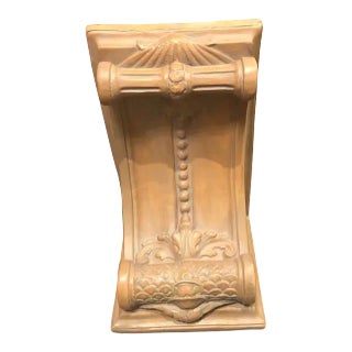 1990s Italian Terra Cotta Wall Bracket With Relief Design on Front For Sale