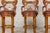 Swivel Bar Stools with Carved Backs and Faux Leather Seats – Set of 3 For Sale - Image 10 of 12