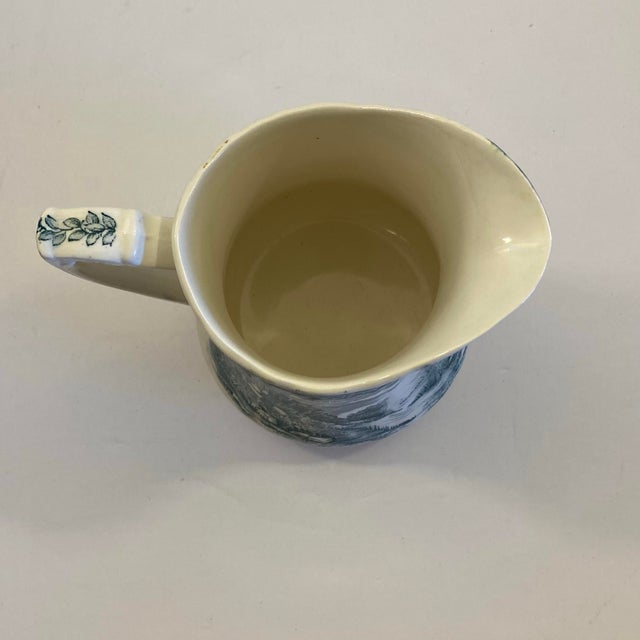 Wonderful antique transferware pitcher in the Tintern pattern from English pottery Alfred Meakin. Circa 1920. The...