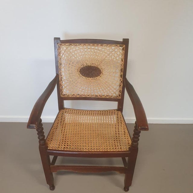 Wood Monastery Medaillon Webbing Armchairs, 1930s, Set of 2 For Sale - Image 7 of 18