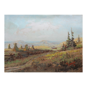 1951 Homestead Ranch Landscape Painting