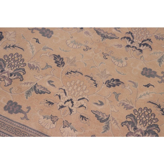 Textile Shabby Chic Tan/Beige Wool Rug - 8'3'' X 9'11'' For Sale - Image 7 of 10