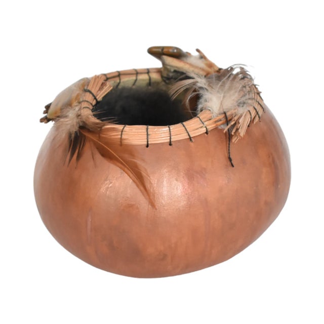 Vintage Gourd Bowl For Sale - Image 4 of 6