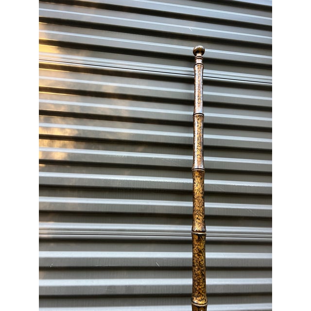 Mid-Century Modern 1970s Large Bamboo Headboard With Gold Accents For Sale - Image 3 of 7