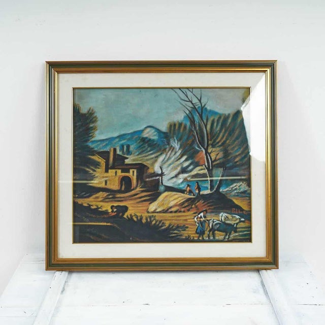 G. Poli, Landscape, 2000s, Oil on Panel For Sale - Image 5 of 5