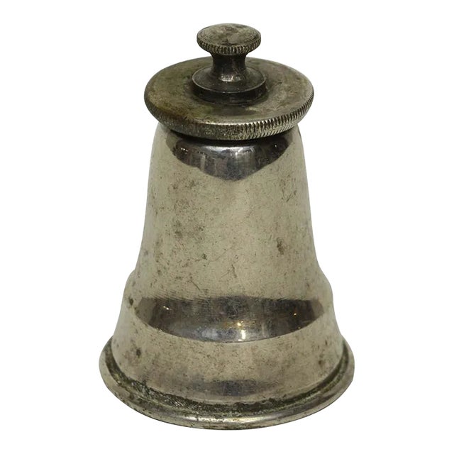 European Vintage Silver Plated Pepper Mill For Sale