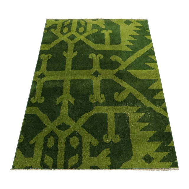 Hand-knotted in wool and originating from Turkey circa 1960 – 1970, this 3x5 vintage Zeki Müren rug is a unique addition...