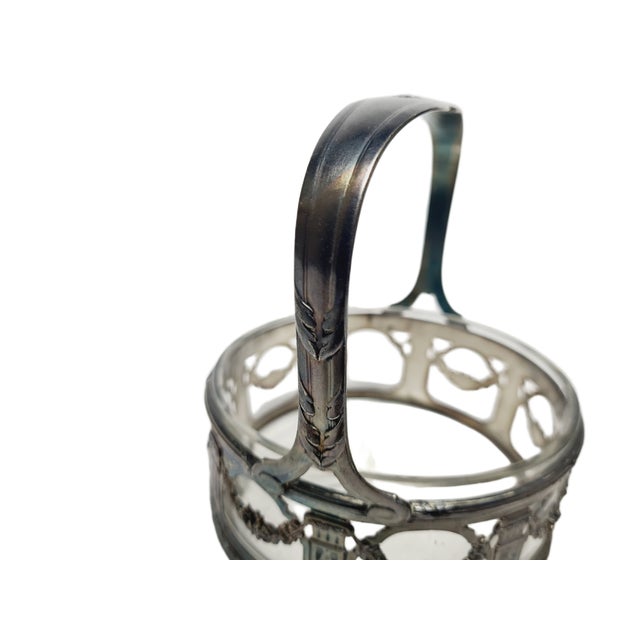 Metal Antique Art Nouveau Basket, France, 1900s For Sale - Image 7 of 18
