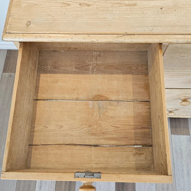 Antique English Bleached Pine Chest of Drawers (Dresser)- Circa 1870 For Sale - Image 9 of 16
