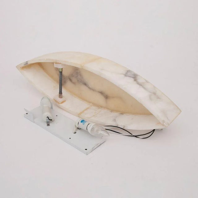 Mid-Century Modern Mid-Century American Alabaster Wall Light, 1970s For Sale - Image 3 of 10