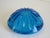 Blue Mid Century Bright Blue Murano Glass Bowl With Starburst Ribbing For Sale - Image 8 of 10