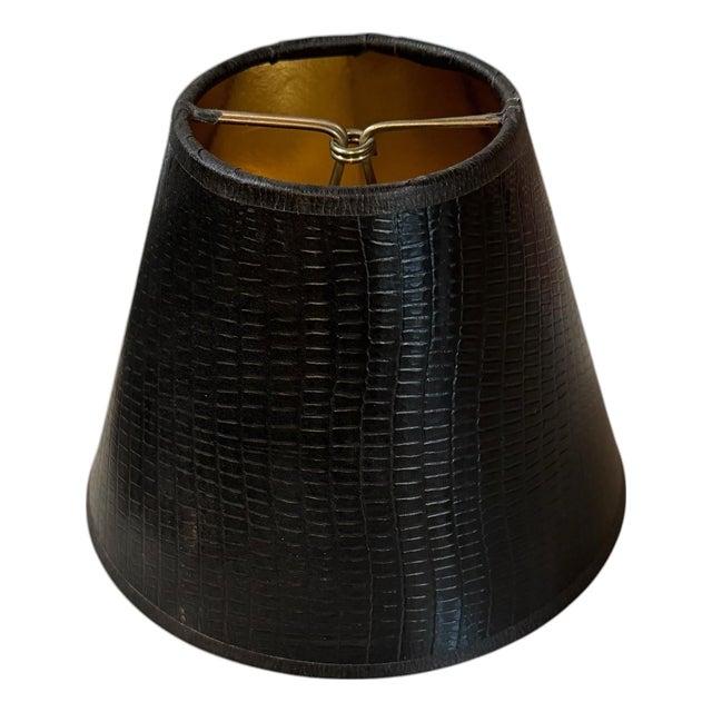 Vintage Black Gold Interior Chandelier Lamp Shade For Sale