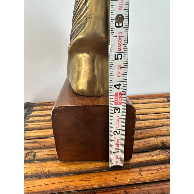 Vintage Brass Horse Head Bookends - Dolbi-Cashier For Sale - Image 10 of 10