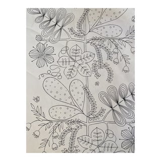 Schumacher Blommen Fabric 3 1/2 Yards For Sale