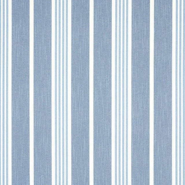 Schumacher Sample - Schumacher Hampton Stripe Indoor/Outdoor Fabric, Pool For Sale - Image 4 of 4