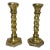 1970's William Adams 8" High Brass Plated Barley Twist Candlesticks Made in India- a Pair For Sale