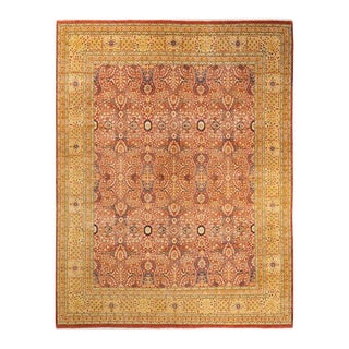 Mogul, One-of-a-Kind Hand-Knotted Area Rug - Orange, 8' 1" x 10' 5" For Sale