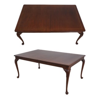 Stickley George III Style Mahogany Inlaid Dining Table For Sale