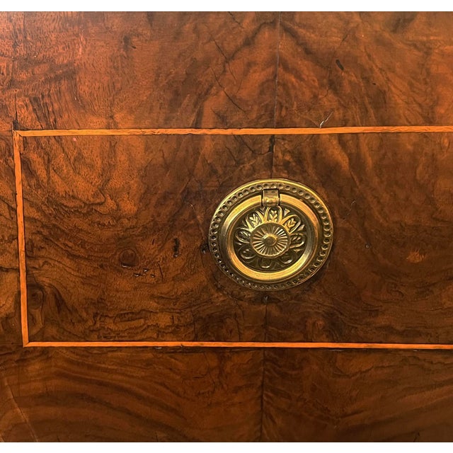 Brown Austrian Biedermeier Mahogany Veneered Chest of Drawers For Sale - Image 8 of 10