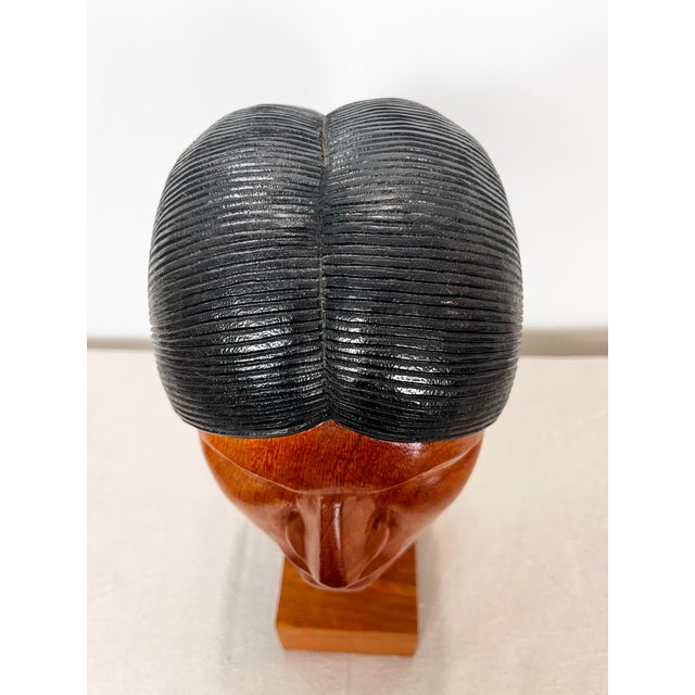 Vintage Carved Wood Bust Made in Bolivia For Sale In Tampa - Image 6 of 12