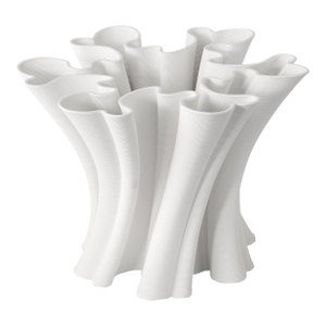 Currey & Company Godet Twist White Vase
