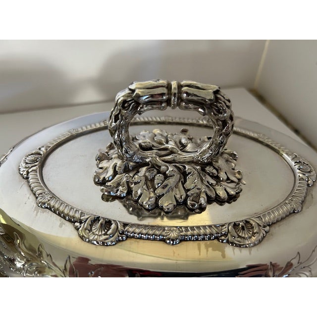 Early 20th Century Antique English Silverplate Covered Entree Dishes - A Pair For Sale - Image 5 of 17