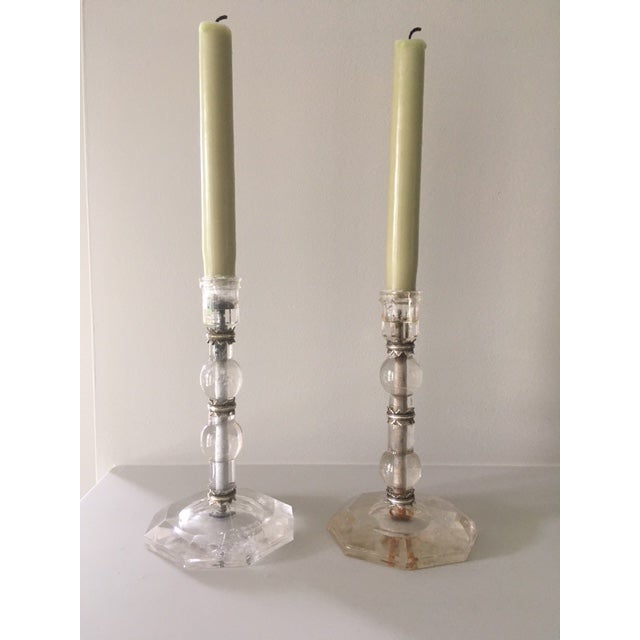 Rock Crystal Candlesticks Designed by Axel Vervoordt a Pair Chairish