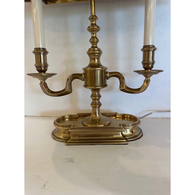 Traditional 1980s Frederick Cooper Solid Brass and Metal Buillotte Lamp For Sale - Image 3 of 8