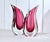 Murano Glass Pink Sommerso Teardrop Vases by Luigi Onesto, 1970's Pair For Sale - Image 4 of 8