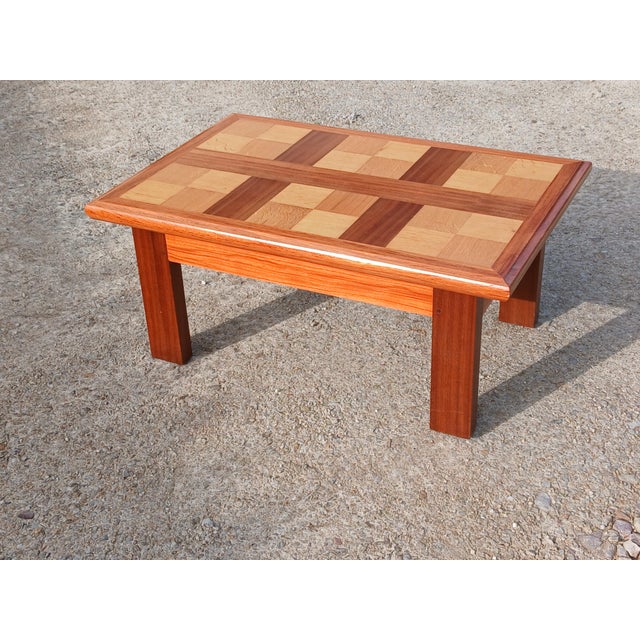 Vintage Marquetry Coffee Table, 1999 For Sale - Image 3 of 4