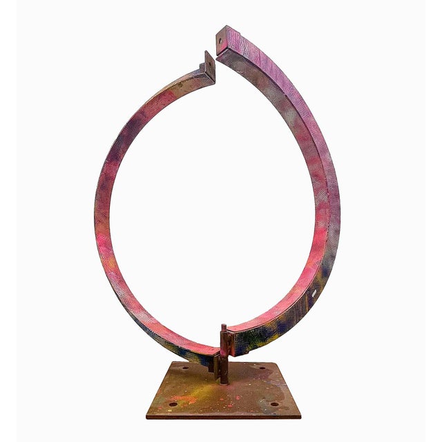 1980s Large Sculpture - Painted Iron and Steel For Sale - Image 5 of 12