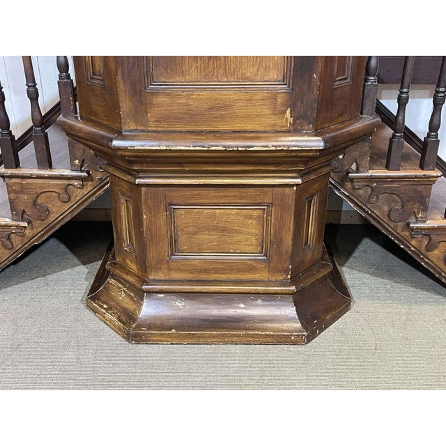 19th Century English University Chair in Fir and Pitch Pine For Sale - Image 6 of 16