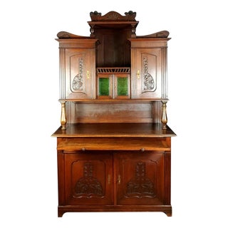 Art Nouveau Butterfly-Shaped Sideboard in Wood, 1900 For Sale
