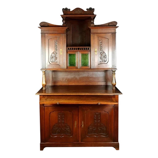 Art Nouveau Butterfly-Shaped Sideboard in Wood, 1900 For Sale
