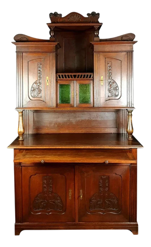 Art Nouveau Butterfly-Shaped Sideboard in Wood, 1900