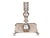 William and Mary style candlestick. Silver plated with Baluster-turned stem. Flat square base with petite bun feet.