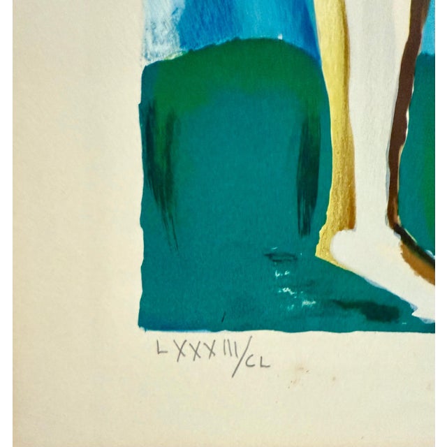 Cubism Ossip Zadkine, Large Cubist Modernist Color French Lithograph Zadkine Figures La Famille, 1960 For Sale - Image 3 of 8