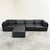 1970s Modular Lounge Set in Black Leather, 1970s, Set of 5 For Sale - Image 5 of 11