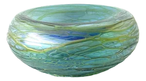 Iridescent Art Glass Bowl by Richard Rooze