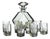 Art Deco Glass and Crystal Bottle and Glasses by Rudolf Eschler for Moser, Set of 9 For Sale