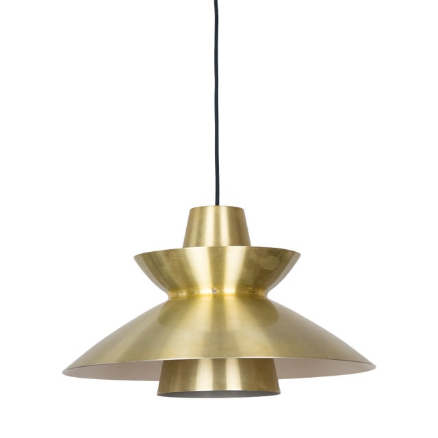 Vintage Danish Navy Pendant Lamp by Jorn Utzon for Nordisk Solar, 1947, 1940s For Sale