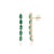 Not Yet Made - Made To Order 1.87ct Octagon Emerald & Diamond Linear Dangle Earrings in 14k Yellow Gold- A Pair For Sale - Image 5 of 13