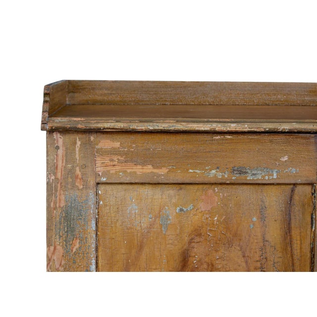 Swedish Rustic Painted Pine Cupboard, 1800s For Sale - Image 4 of 11