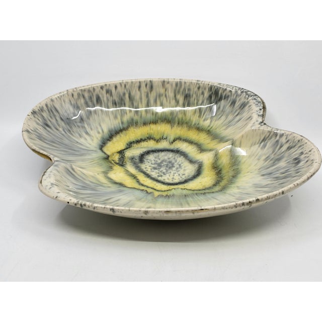 Large Vintage West German Glazed Ceramic Trinket Tray, 1970s For Sale - Image 4 of 11