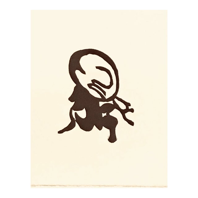 Jean Arp Woodcut Untitled C7 Published 1982 For Sale