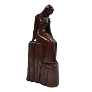 Preston L Prescott (1898-1988) Stone Sculpture of a Seated Young Woman