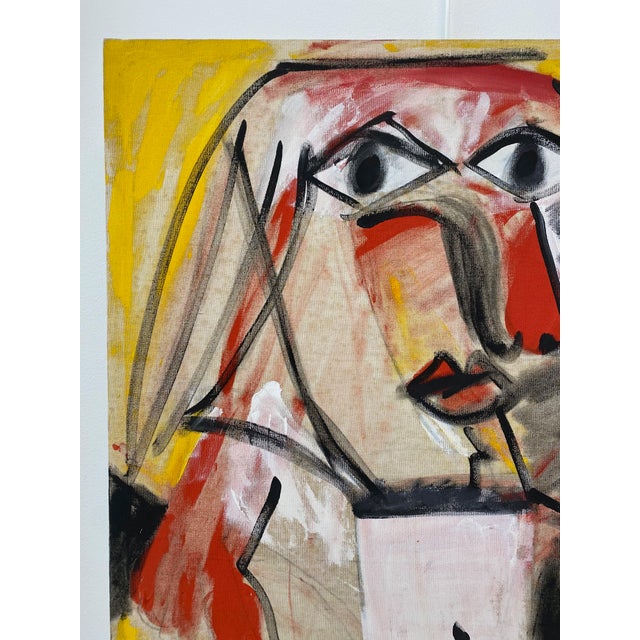 Late 20th Century Cubist Figurative Oil Painting For Sale In Boston - Image 6 of 9
